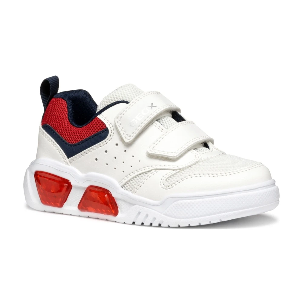 Geox Boys White Kids Sneakers, 32 Eu, Illuminus A Trainers