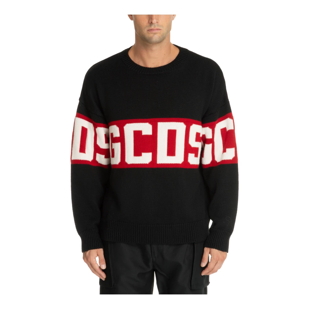 Gcds Multikleur Logo Sweater Black Heren