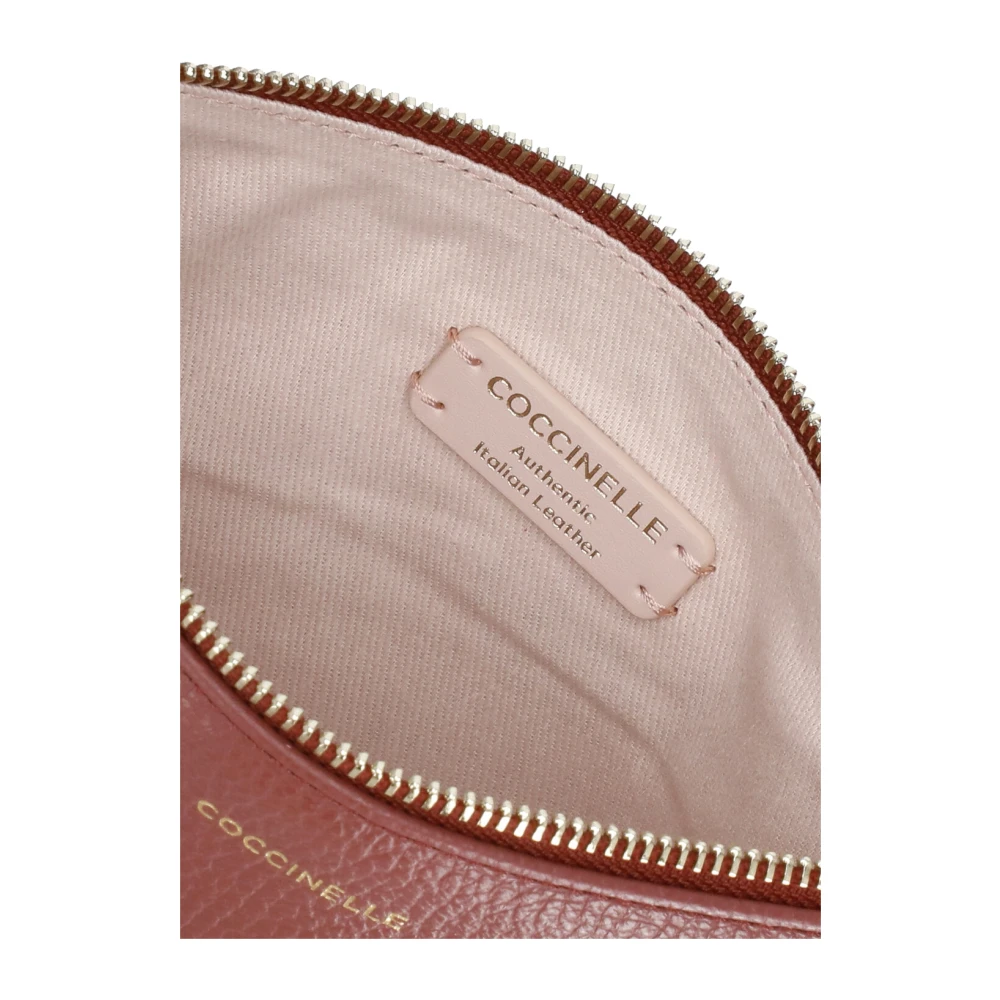 Coccinelle Bordeaux Schoudertas van geperst leer Red Dames