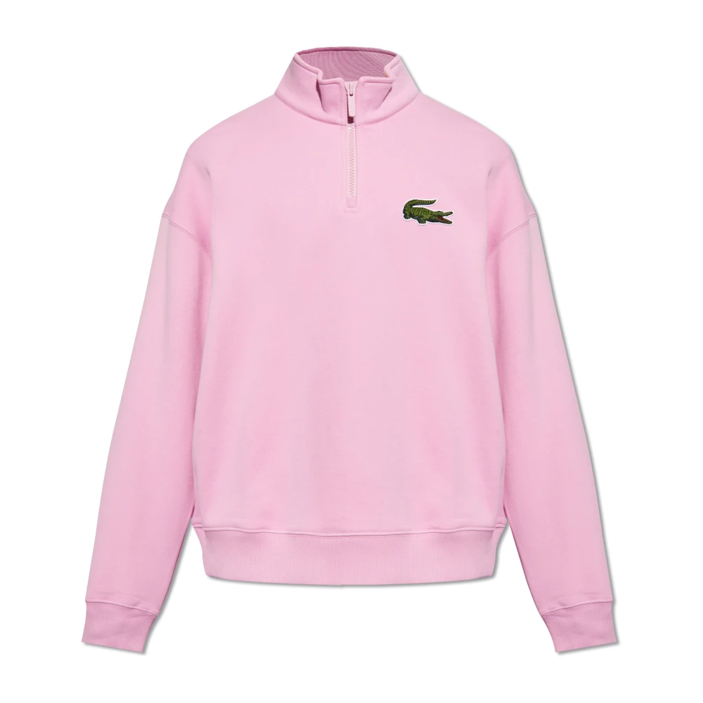 Lacoste Sweatshirt met opstaande kraag Pink Heren