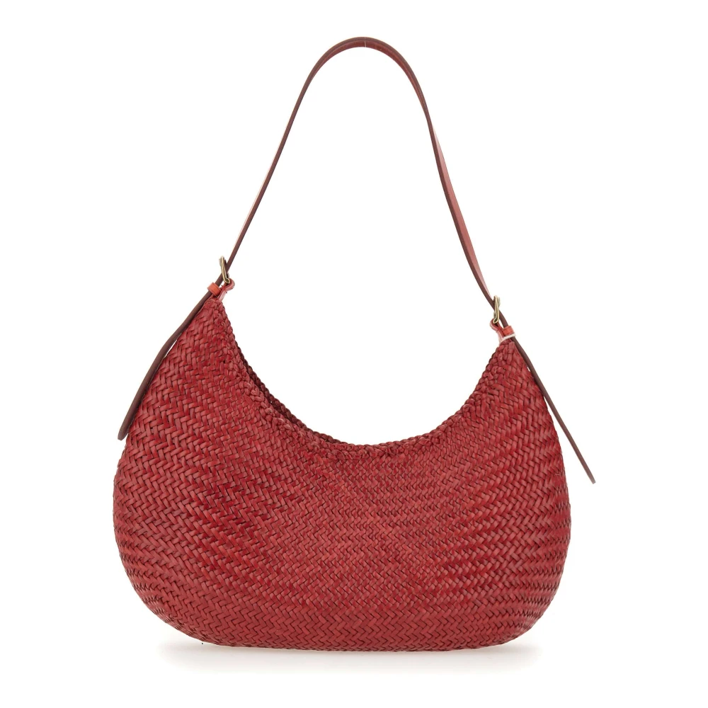 Dragon Diffusion Rode leren schoudertas Luna Piena Red Dames