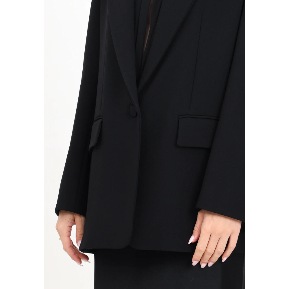 Max Mara Zwart Blazer Jas Eigentijdse Stijl Black Dames