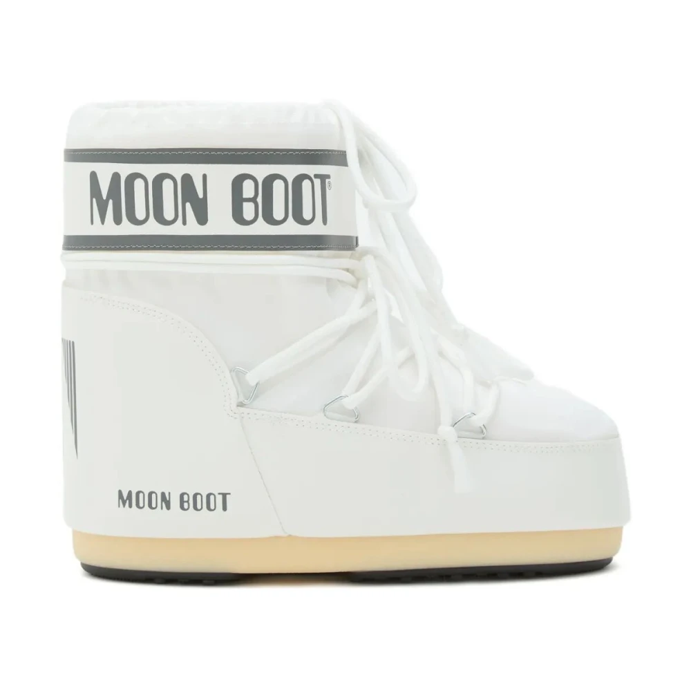 Moon Boot Women's White Winter Boots, 3 Uk, Icon Low Nylon Boots