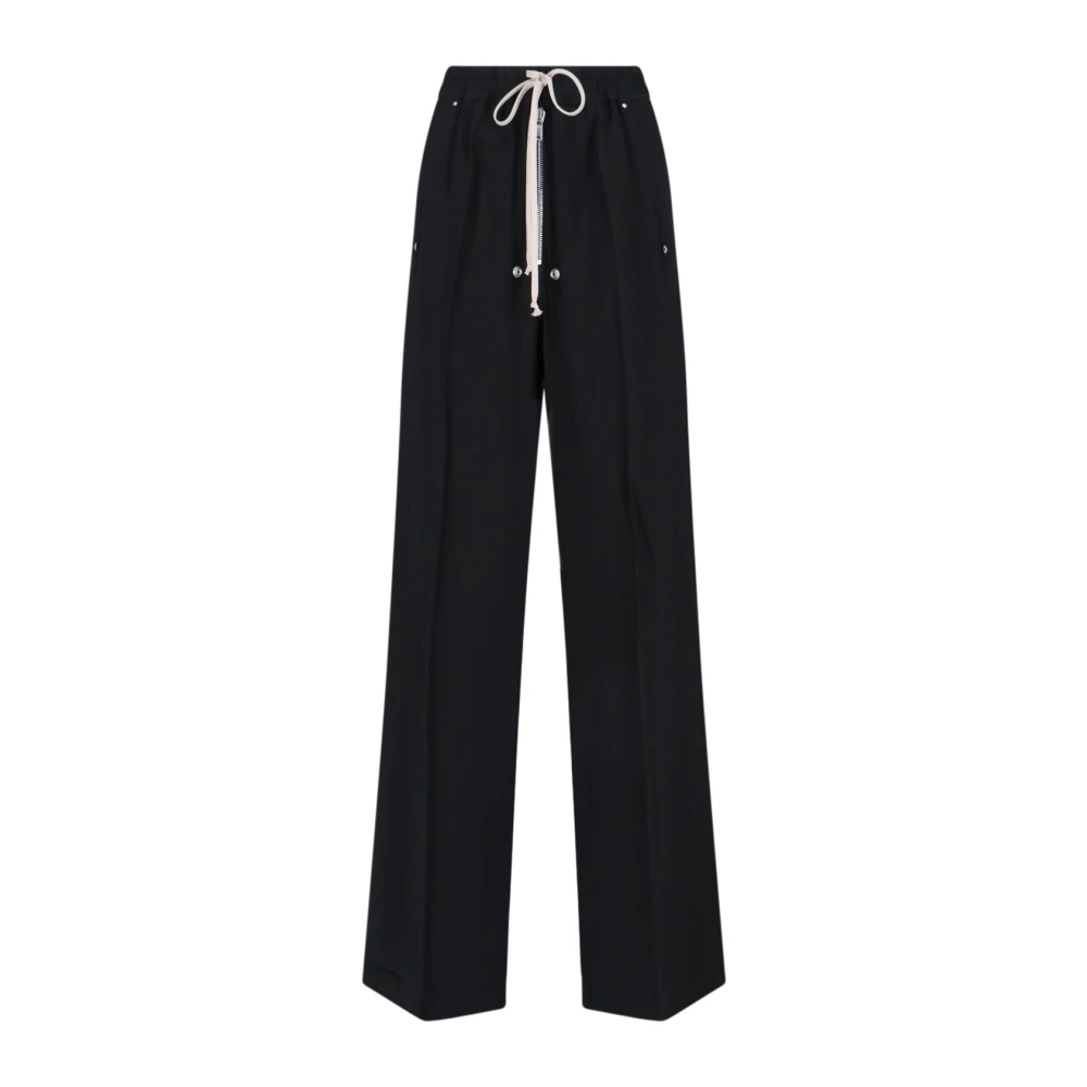 Rick Owens Women's Black Wide Trousers, L, Wide Bela Trousers