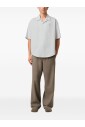 chemise-a-manches-courtes-col-cubain-motif-logo