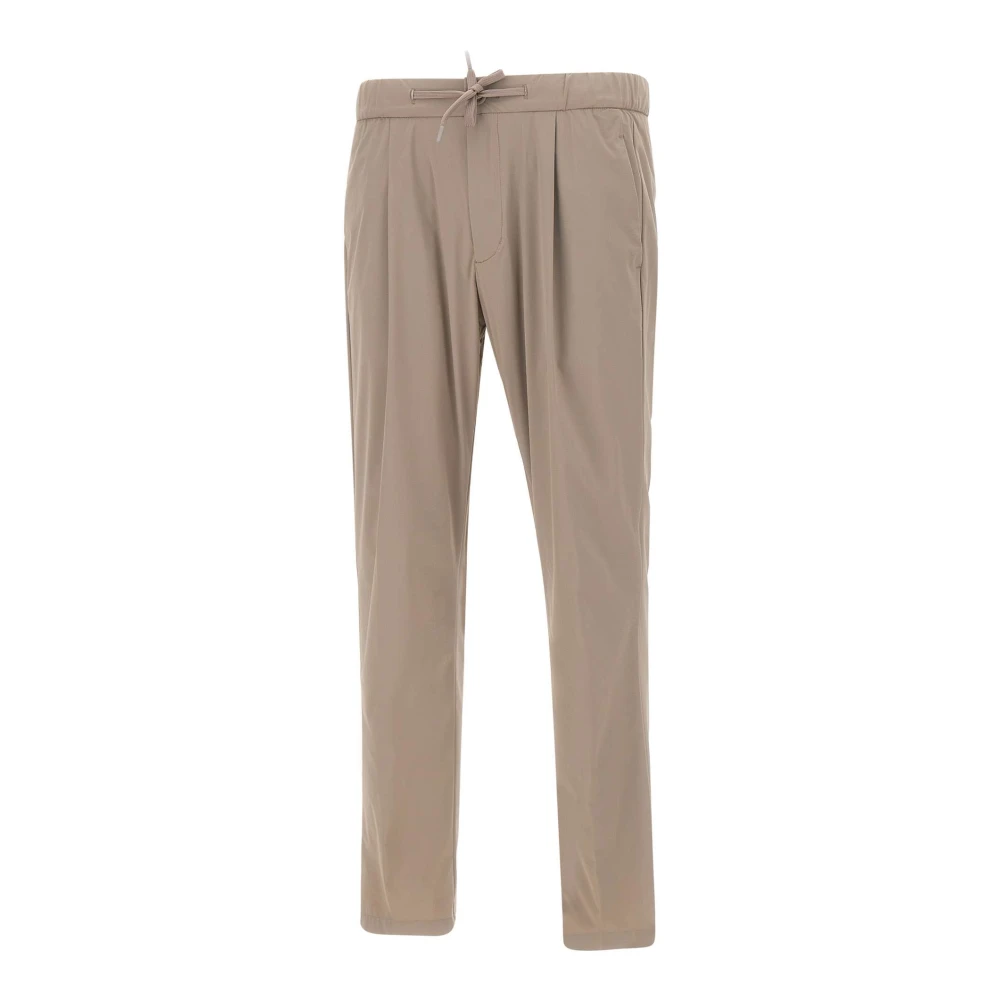 Herno Herr Beige Byxor L, Slim-Fit Byxor