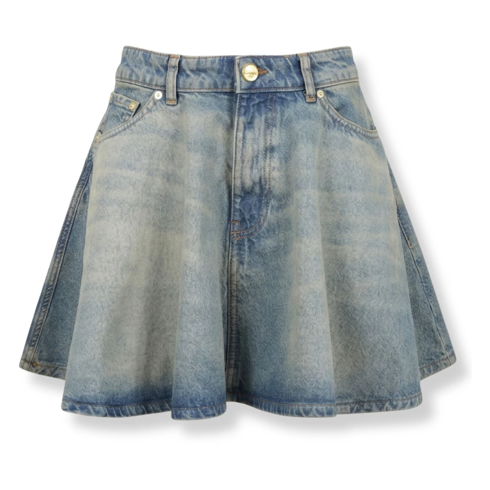 Ganni Women's Blue Tint Rigid Denim Mini Skirt - Denim Skirts - Xs - Skirts