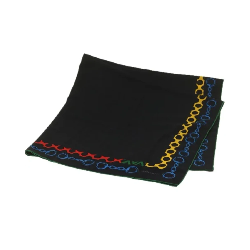 Hermès Vintage Pre-owned Cashmere scarves Black Dames