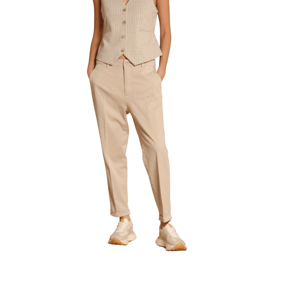 Mason's Gezellige Dames Chino Broek Winter 2024 Beige Dames