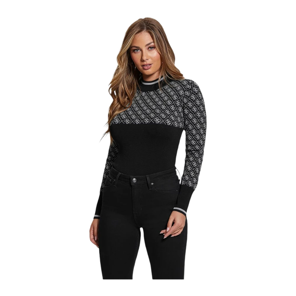 Guess Ronde Hals Sweater Black Dames