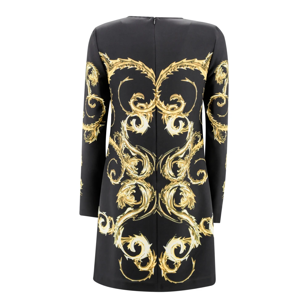 Versace Jeans Couture Gouden jurken voor vrouwen Multicolor Dames