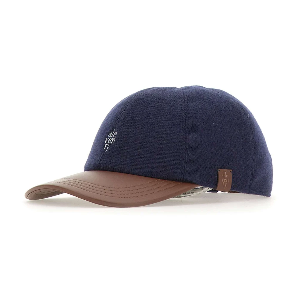 Eleventy Blue Hats & Caps, Male, One Size, Wool Baseball Cap