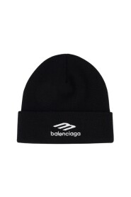 Sportpictogram gebreide beanie in zwart / wit
