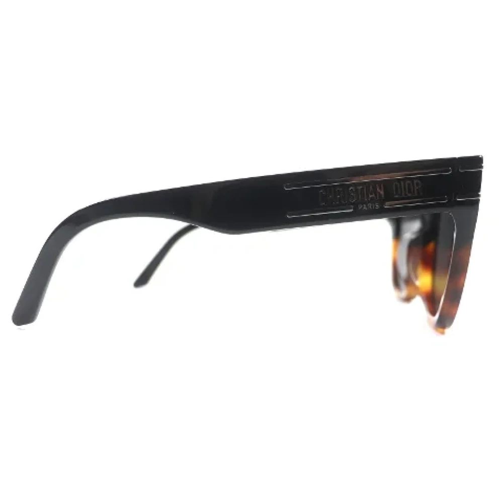 Dior Vintage Pre-owned Fabric sunglasses Black Dames