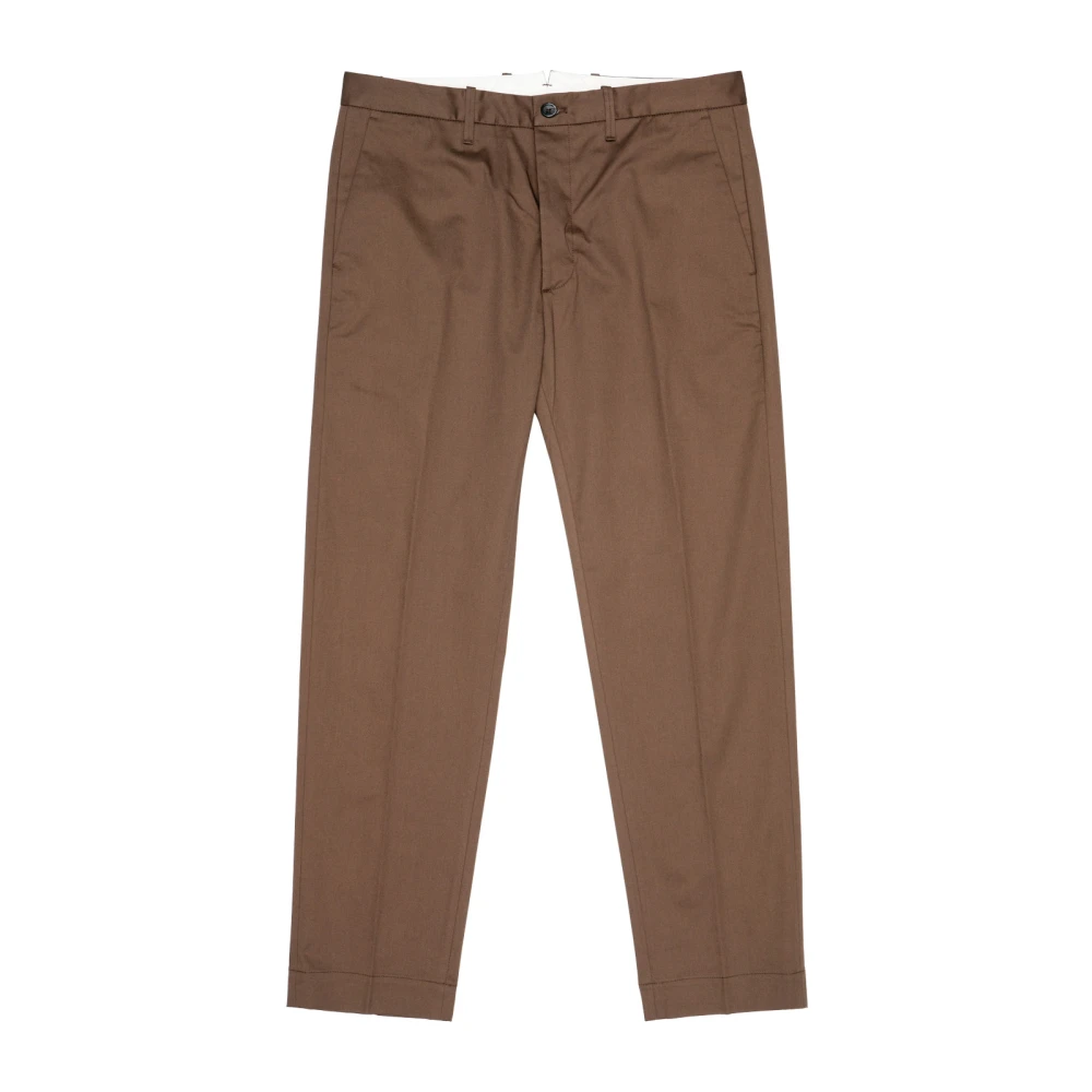 Nine In The Morning Relaxed fit katoenen chino broek Brown Heren