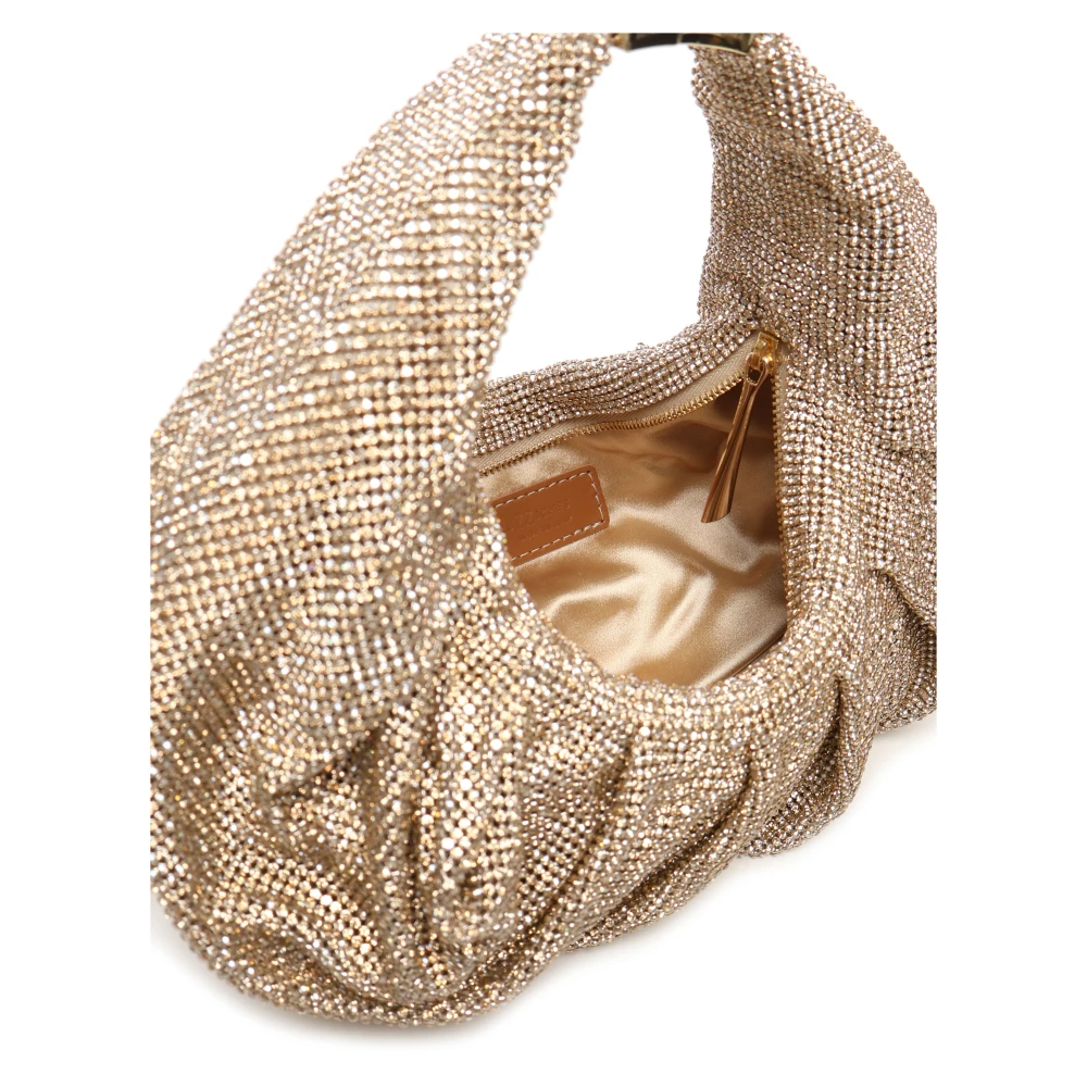 Benedetta Bruzziches Gouden Aluminium Mesh Hobo Tas Yellow Dames