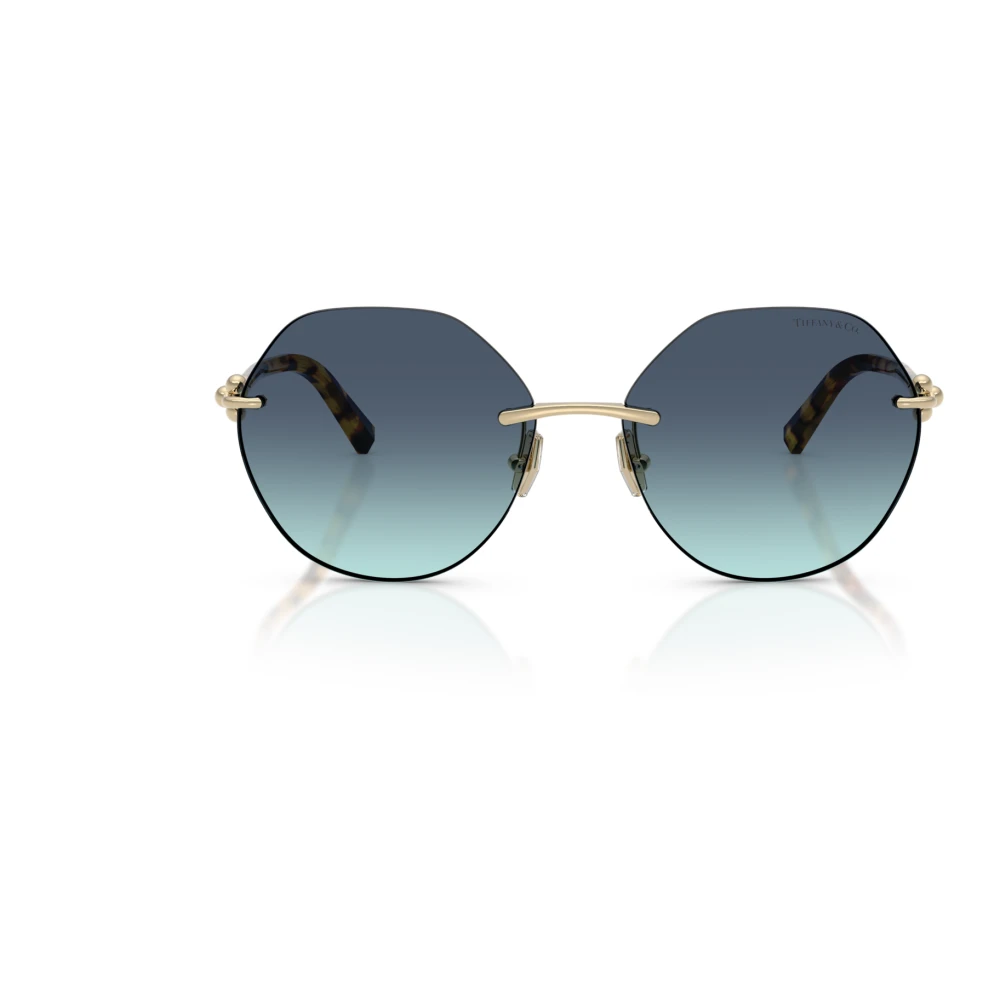 Tiffany Gold/Blue Tf3123 60219S Woman Sunglasses Metal Geometric Normal Nuanced - Image 3