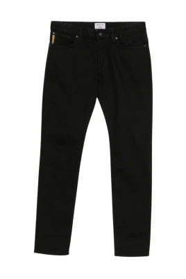 Slim Fit Jeans i Denim med Metallogga