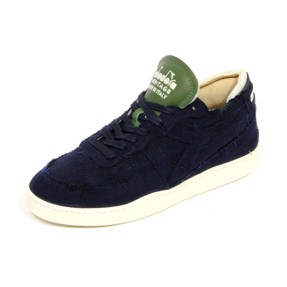 Diadora Heritage Basket Row Cut Fabric Sneakers Heren Schoenen Blauw