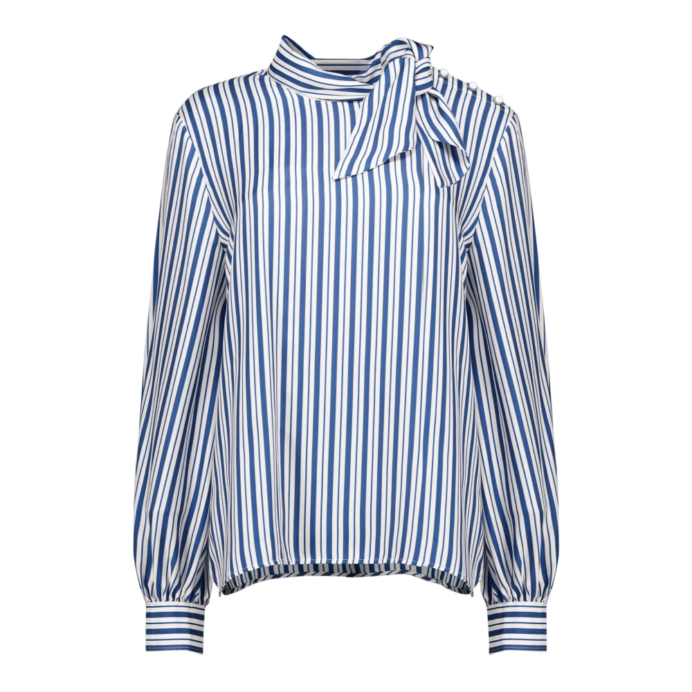 Max Mara Mujer Azul - Blusa De Seda A Rayas - Blouses & Shirts - Xs