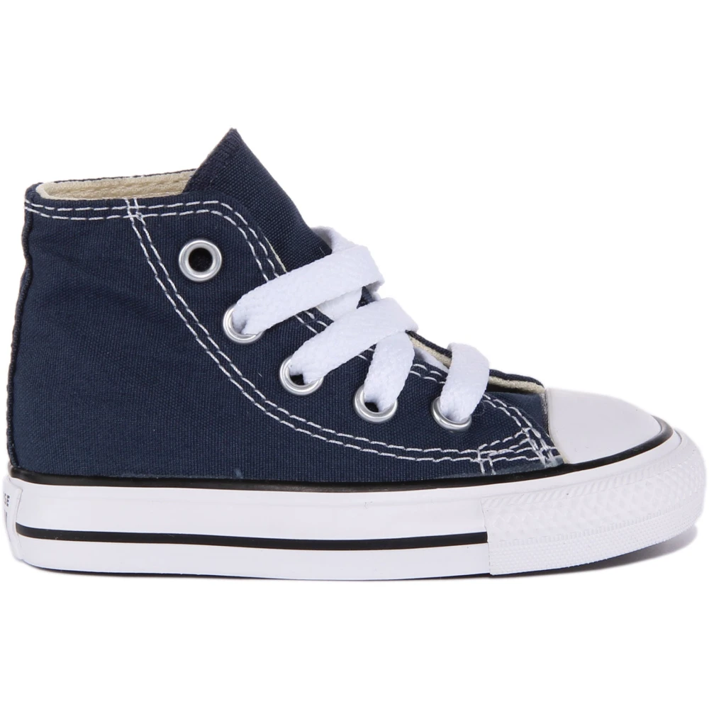 Converse Navy High Top Canvas Trainers - Unisex - Kids Sneakers - Blue - 22 Eu - Kids