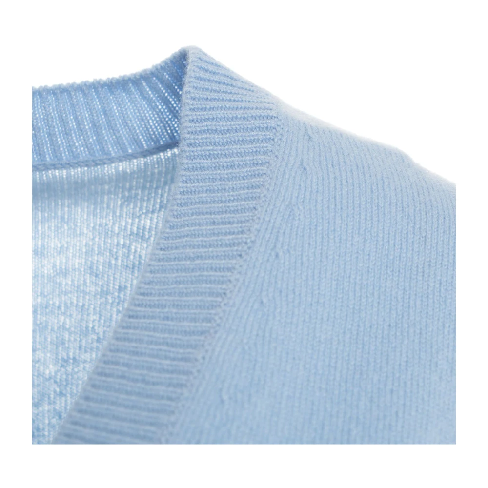 MVM Blauwe Cashmere V-Hals Gebreide Kleding Blue Dames