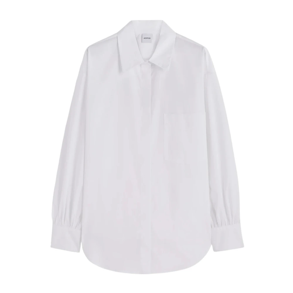 Aspesi Klassiek Katoenen Poplin Overhemd White Dames