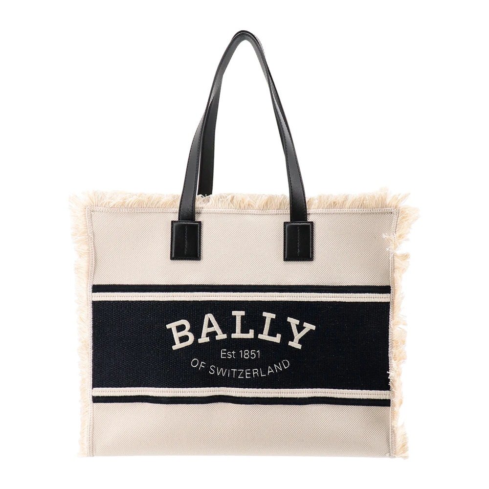 Bally Crystaliaew Canvas en Leren Shopper Beige Dames