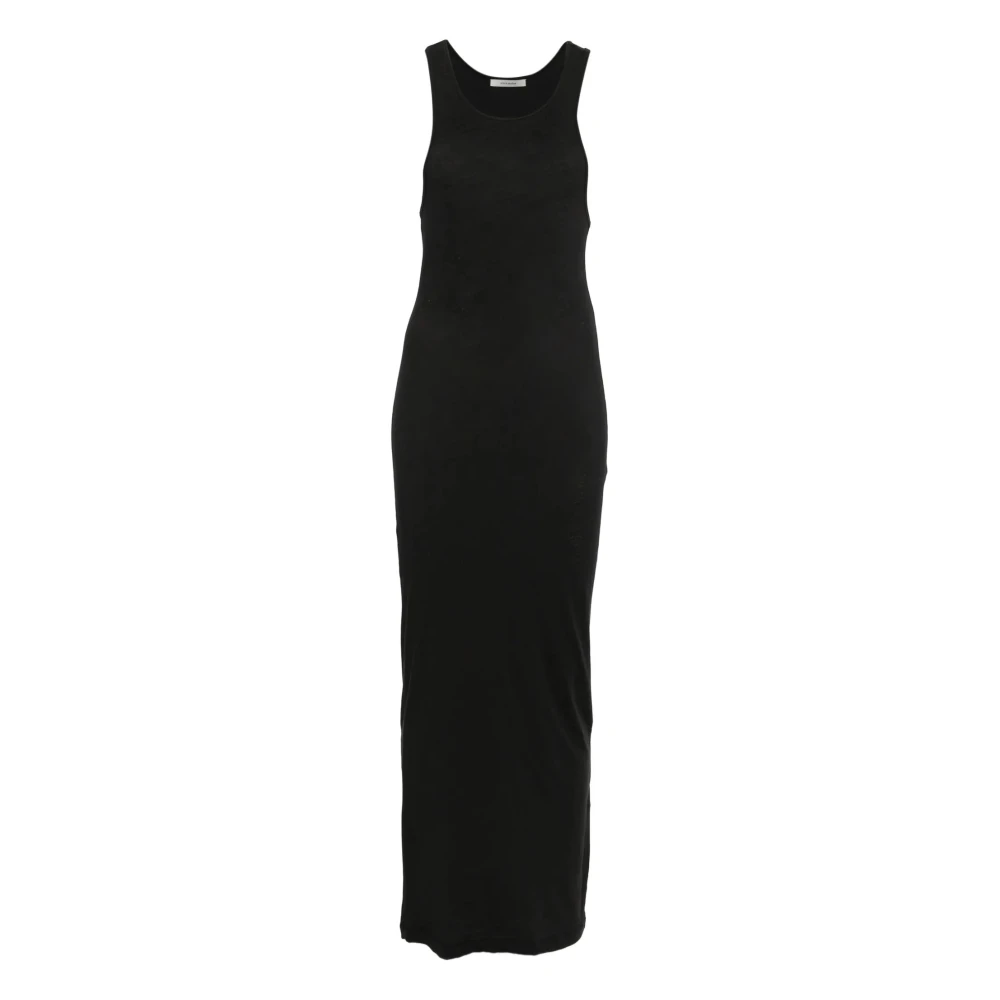 Entire Studios , Midi Dresses, Female, Black, S, Racerback Ruched Midi Dress