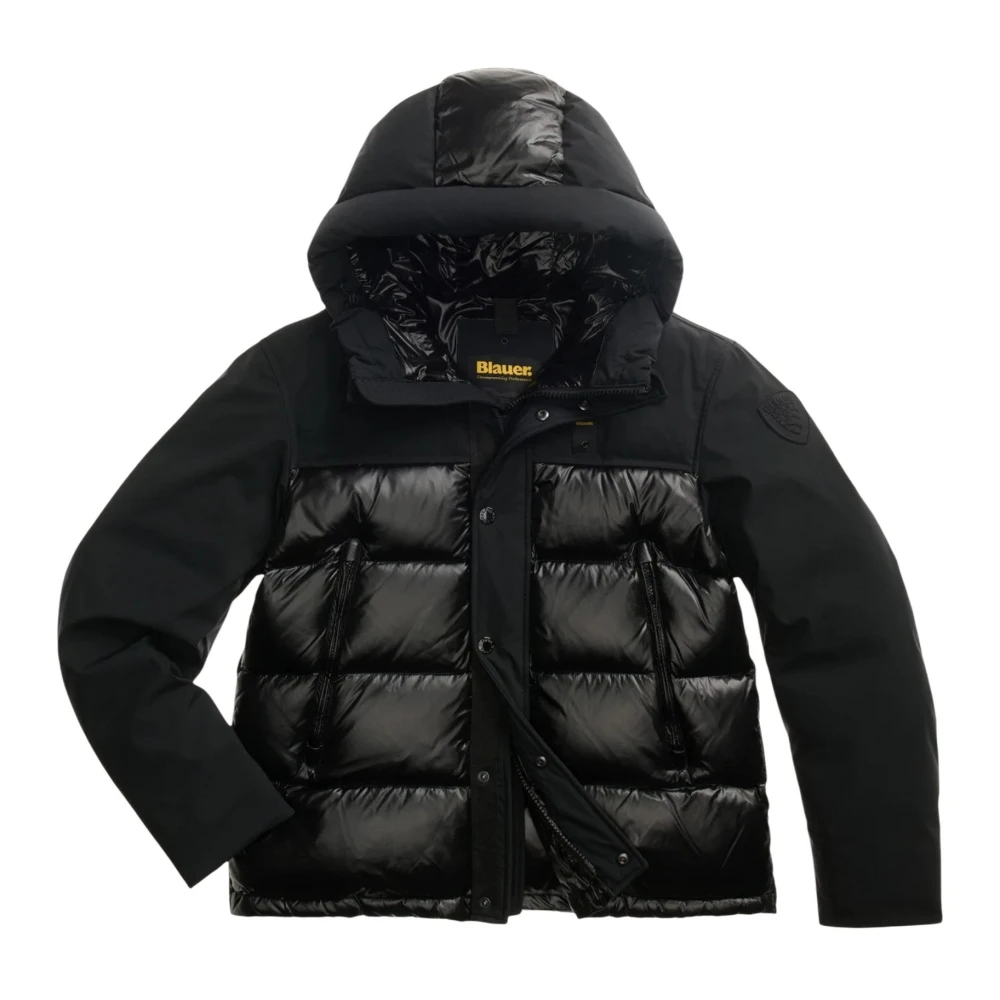 Blauer Usa Herren Schwarz Daunenjacken, Gr. L - Bild 3