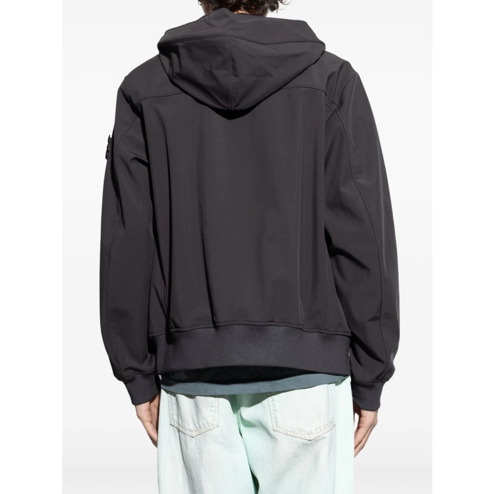 Stone Island Grijze Jassen voor Moderne Mannen Black Heren