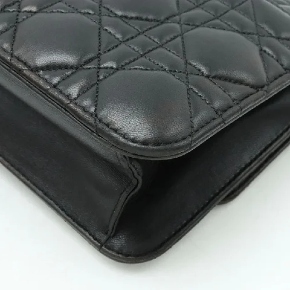 Dior Vintage Pre-owned Leather dior-bags Black Dames