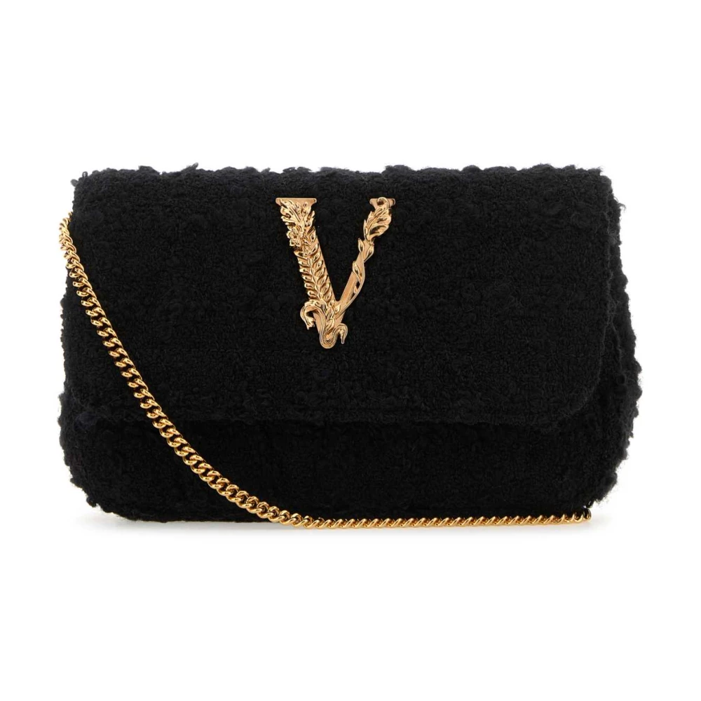 Versace Svart Tyg Mini Clutch Black, Dam