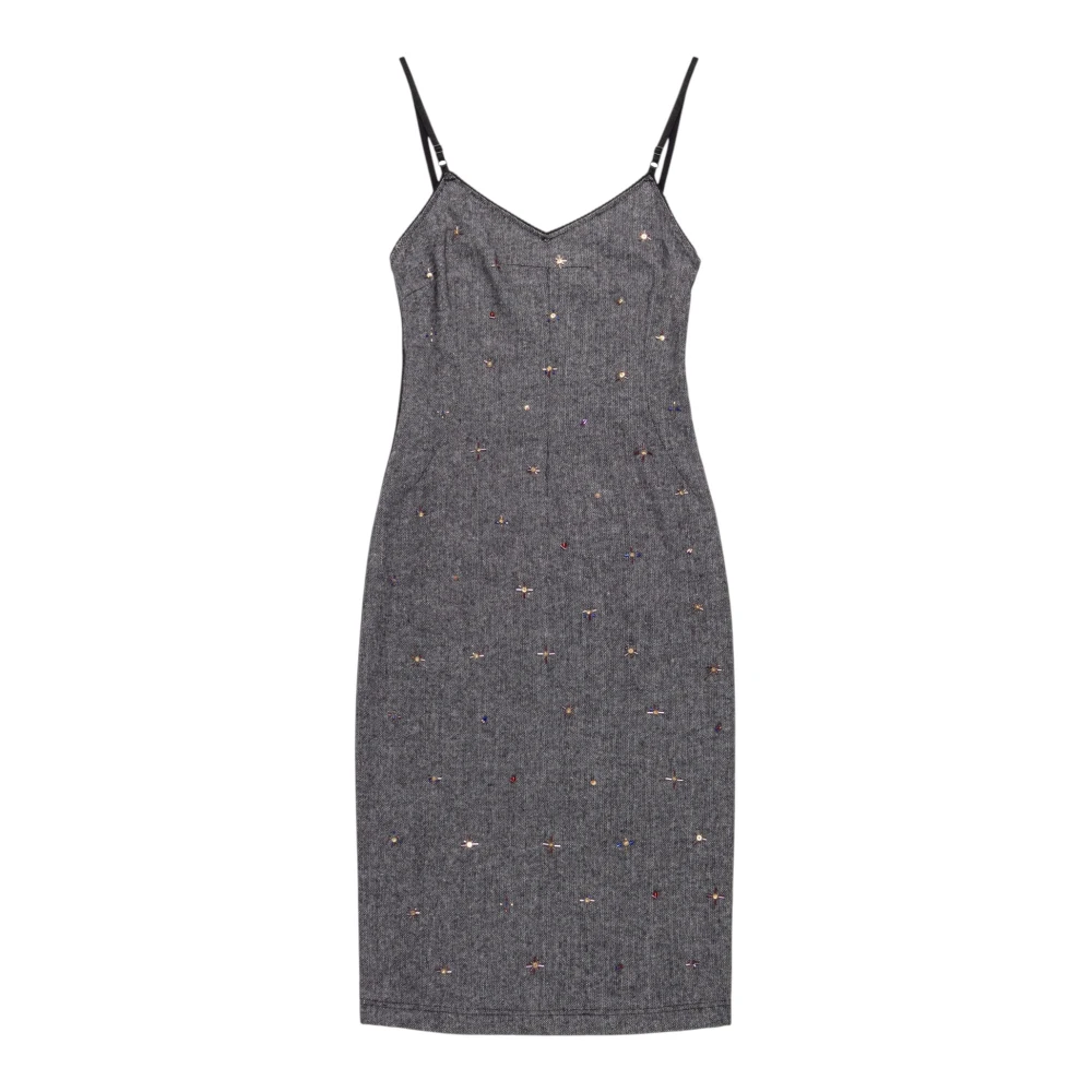 Nenette Women's Gray Abito - Midi Dresses - S - Dresses