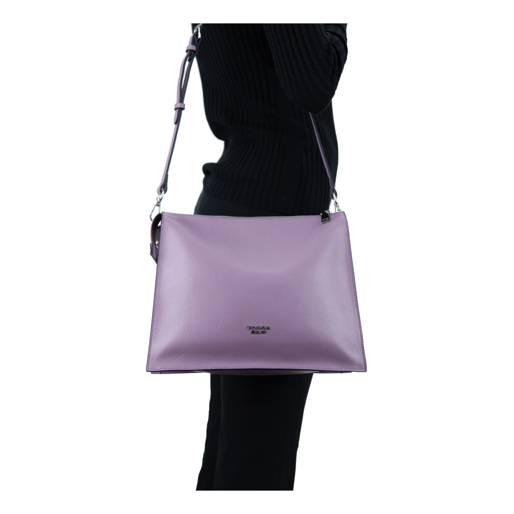 Tosca Blu Schoudertas voor Dames met Rits Purple Dames
