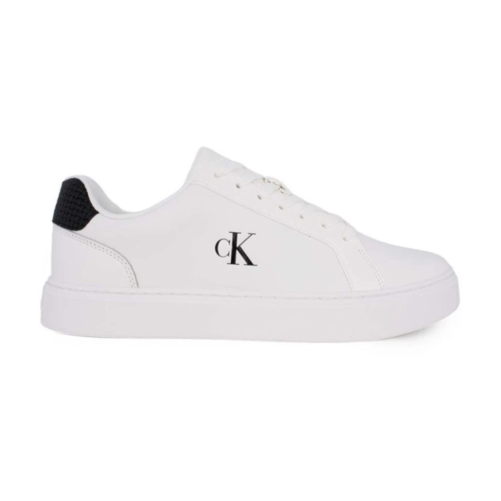 Calvin Klein Klassieke trainers van glad leer Heren Schoenen Wit