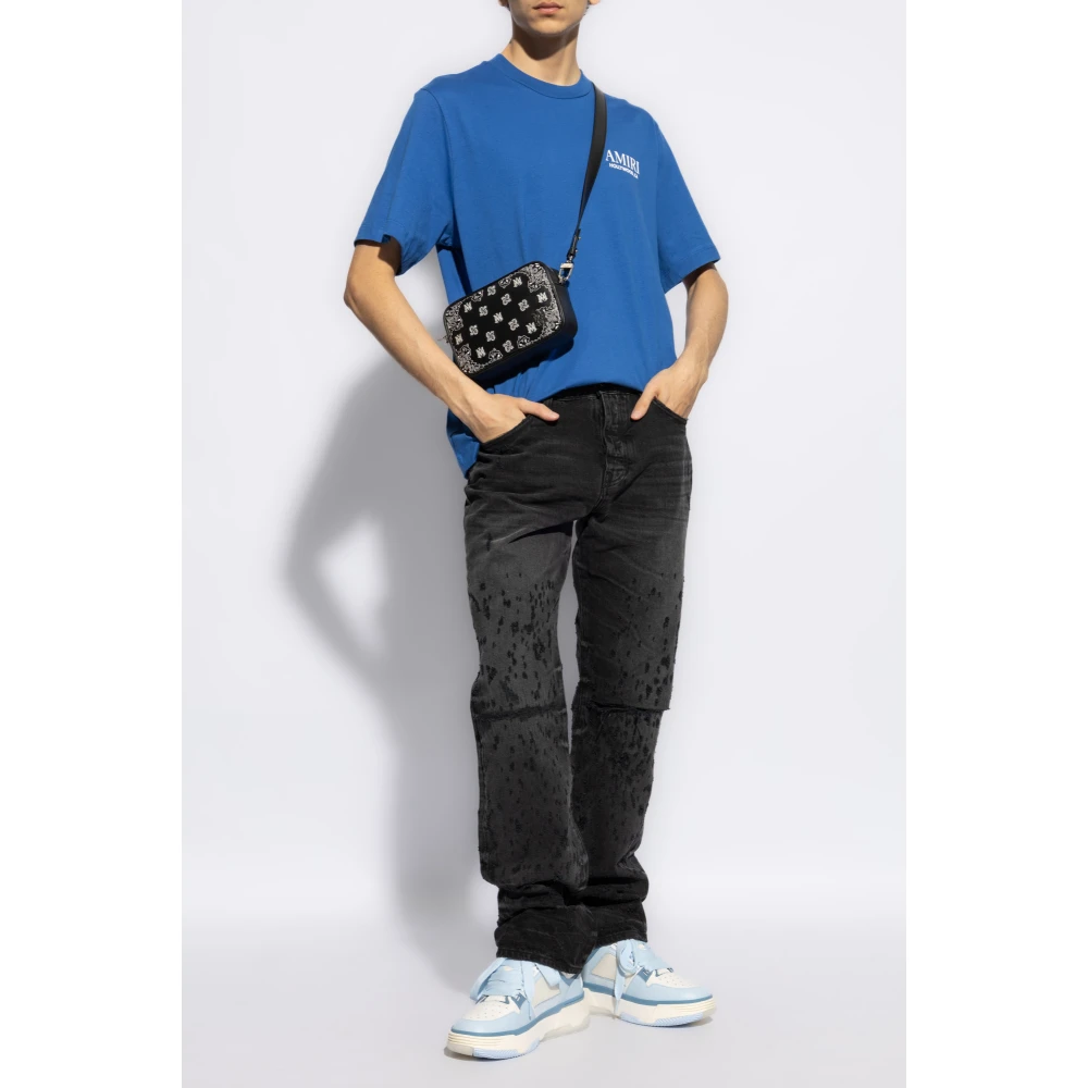 Amiri T-shirt met logo Blue Heren