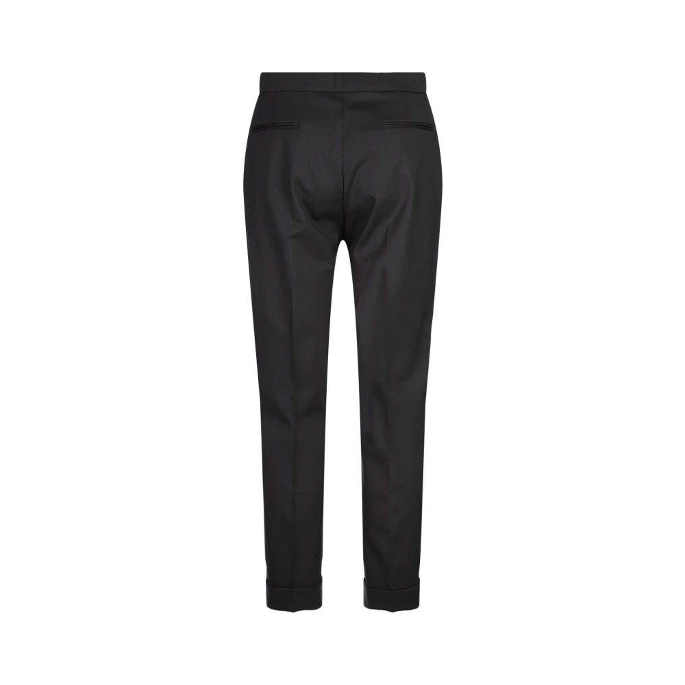 ETRO Zwarte Cropped Cigarette Broek Black Dames