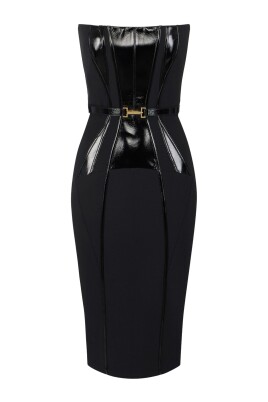 robe-tube-midi-avec-jeu-de-tissus