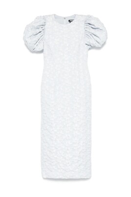blue-jacquard-midi-puffy-dress