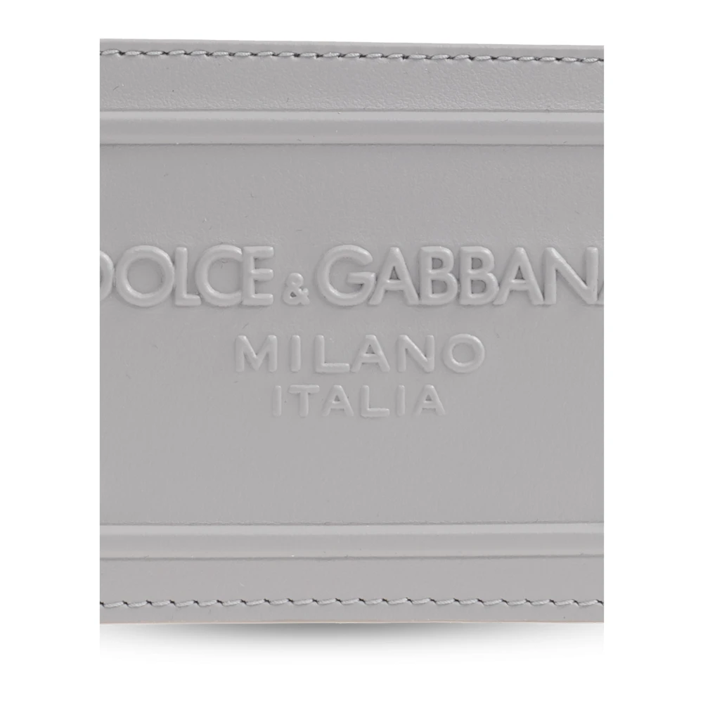 Dolce & Gabbana Kaarthouder met logo Gray Heren