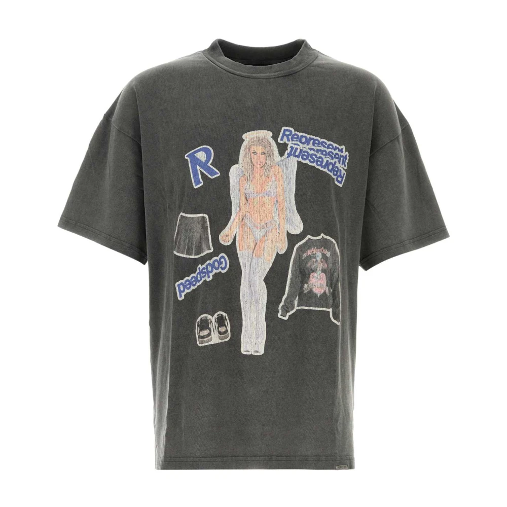Represent Stijlvolle Donkergrijze Katoenen T-shirt Gray Heren
