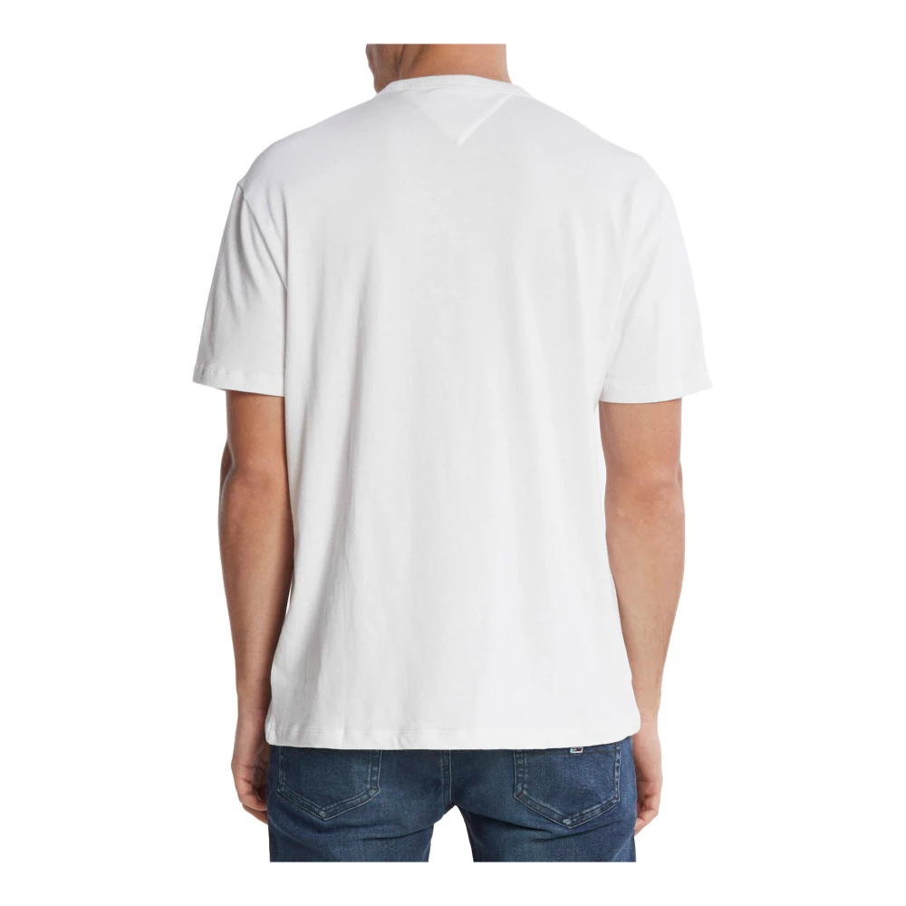 Tommy Jeans Regeneratief Katoenen Badge T-Shirt White Heren