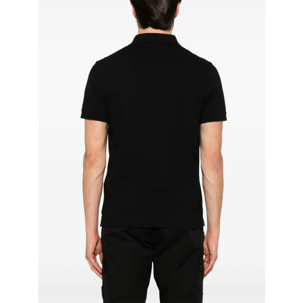 Stone Island Zwarte T-shirts en Polos met knoopsluiting Black Heren