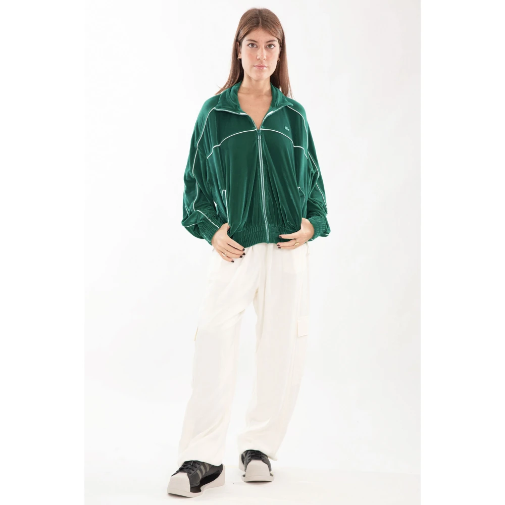 Lacoste Stijlvolle Rayon Cargo Broek White Dames