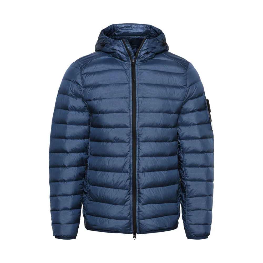 Stone Island Donkerblauwe Piuma Jas Urban Stijl Blue Heren