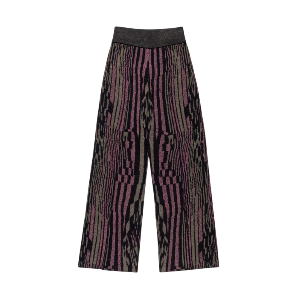 Nenette Vrouw Multicolor Broeken Dames, Veelkleurig, S, Wijde Broek
