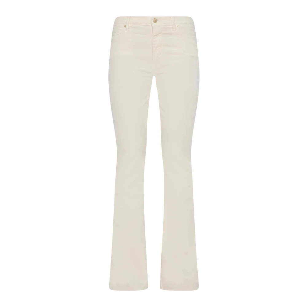 7 For All Mankind Jeans Flare: Denim blauw Beige Dames