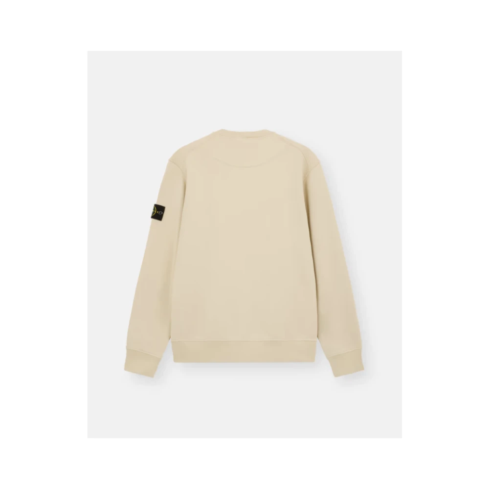 Stone Island Katoen Fleece Crewneck Sweatshirt Beige Heren