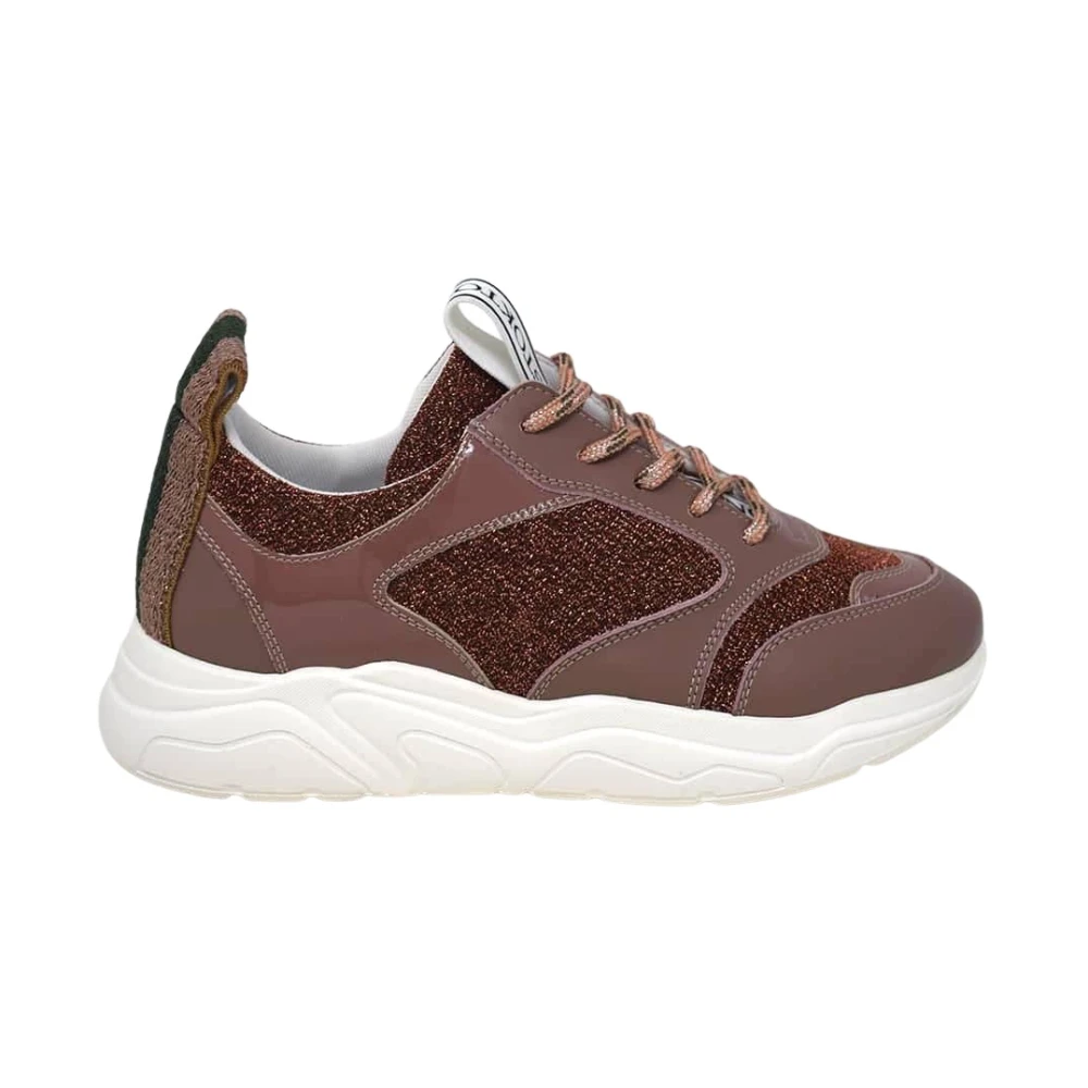 Stokton Sneakers van leer en stof voor vrouwen Dames Schoenen Roze